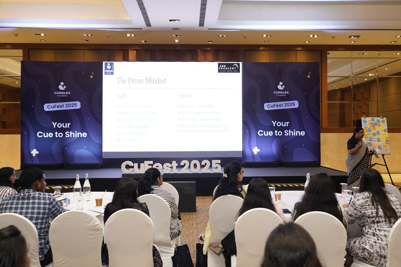 Padmini facilitating The Driver Mindset session at a corporate event
